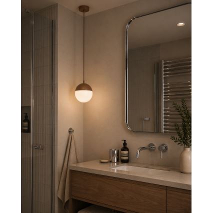 Argon 8998 - Buitenhanglamp met kabel LIV 1xE27/15W/230V IP44 bruin