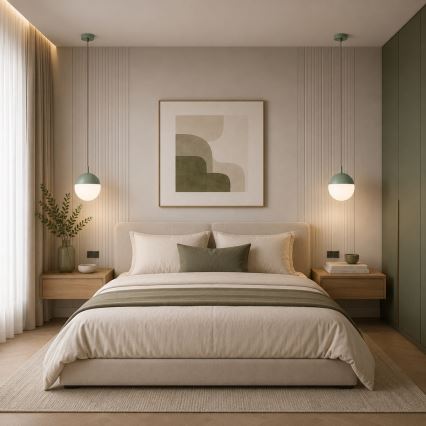 Argon 8999 - Buitenhanglamp aan kabel LIV 1xE27/15W/230V IP44 groen