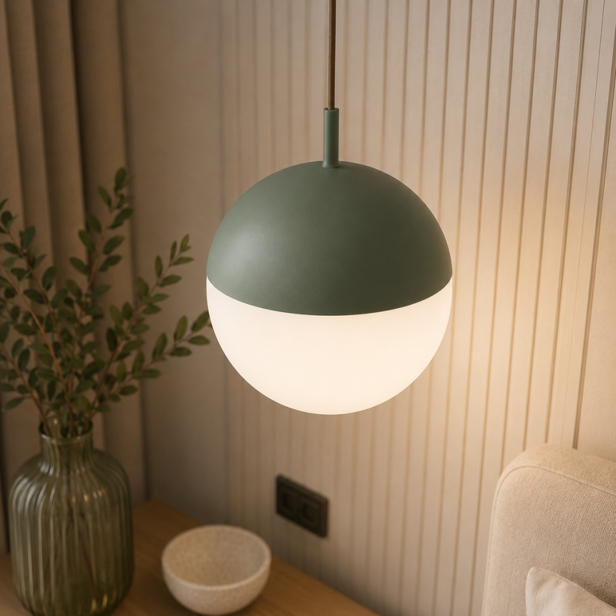 Argon 8999 - Buitenhanglamp aan kabel LIV 1xE27/15W/230V IP44 groen