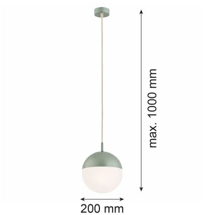 Argon 8999 - Buitenhanglamp aan kabel LIV 1xE27/15W/230V IP44 groen