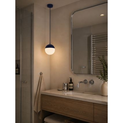 Argon 9000 - Buitenhanglamp aan kabel LIV 1xE27/15W/230V IP44 blauw