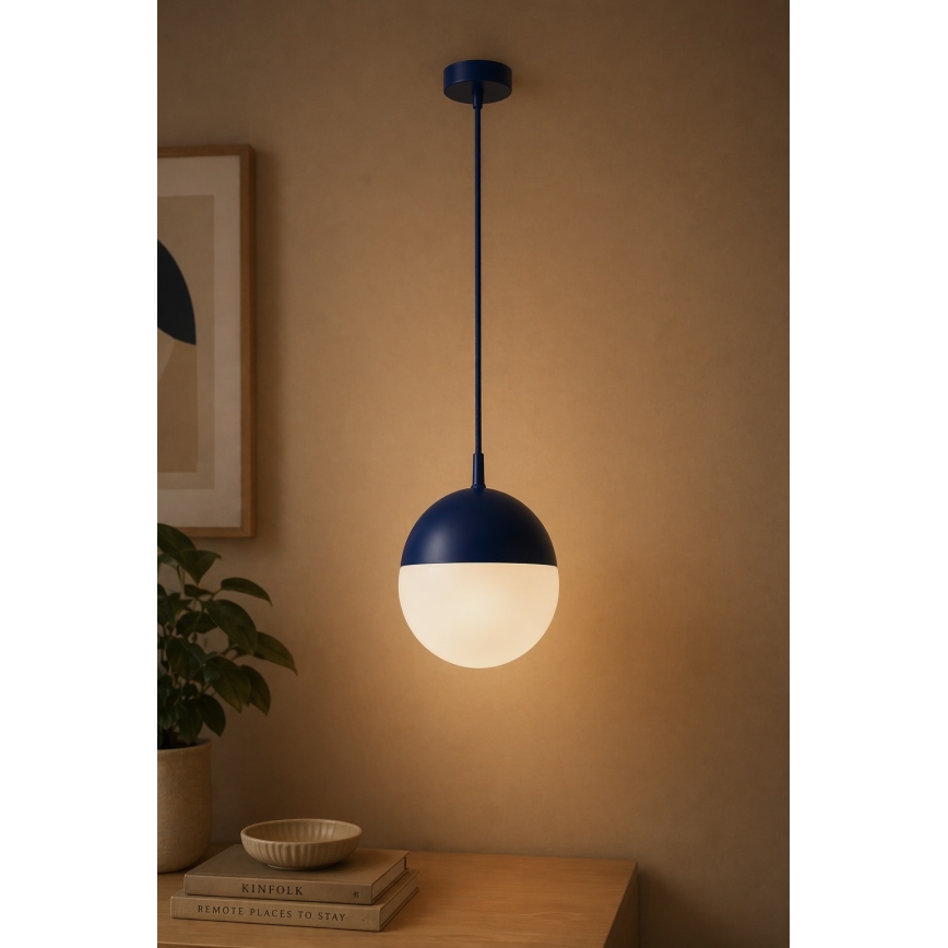 Argon 9000 - Buitenhanglamp aan kabel LIV 1xE27/15W/230V IP44 blauw
