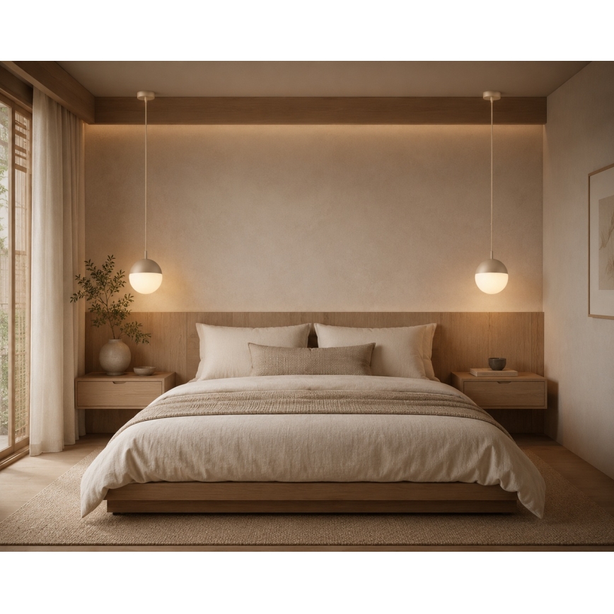 Argon 9001 - Buitenpendel aan snoer LIV 1xE27/15W/230V IP44 beige