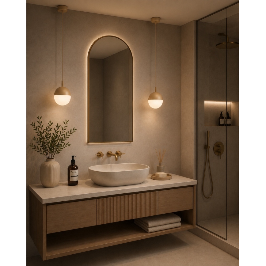 Argon 9001 - Buitenpendel aan snoer LIV 1xE27/15W/230V IP44 beige