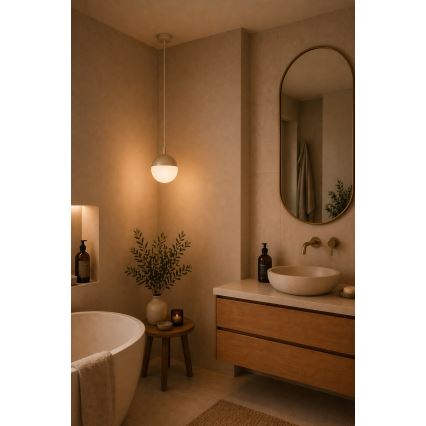 Argon 9001 - Buitenpendel aan snoer LIV 1xE27/15W/230V IP44 beige