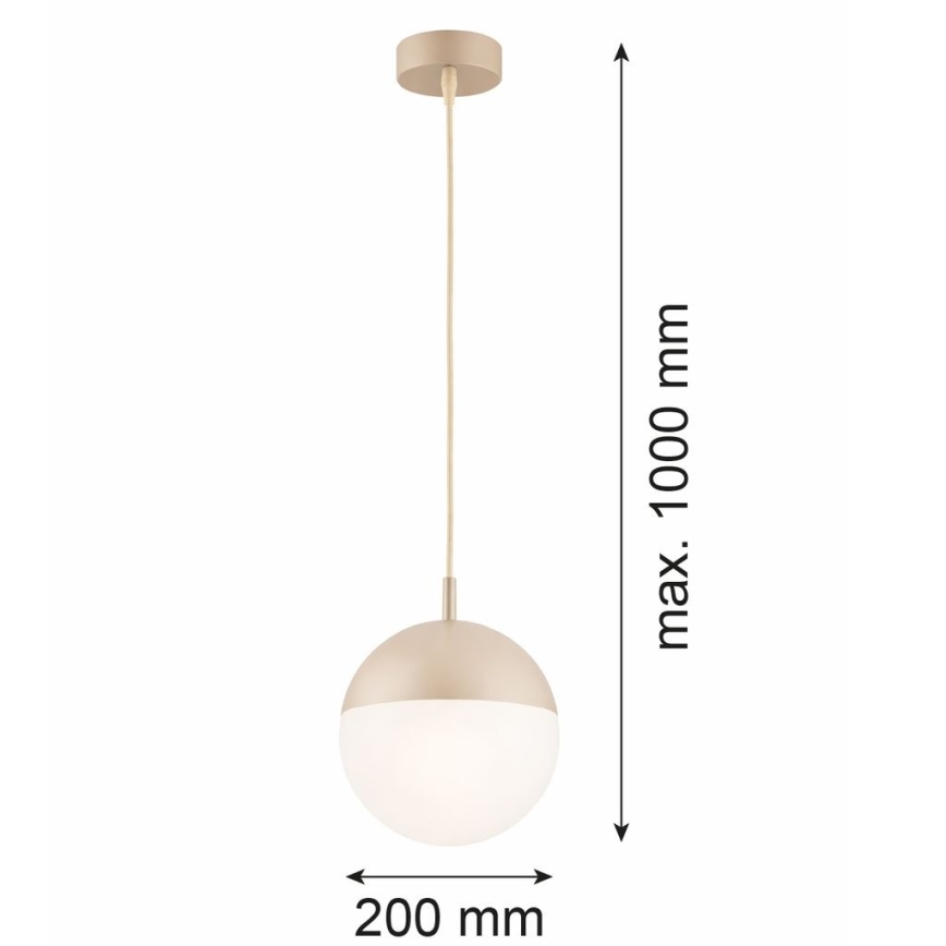 Argon 9001 - Buitenpendel aan snoer LIV 1xE27/15W/230V IP44 beige