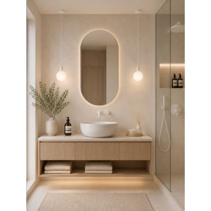 Argon 9004 - Buitenhanglamp aan kabel ORE 1xG9/6W/230V IP44 wit