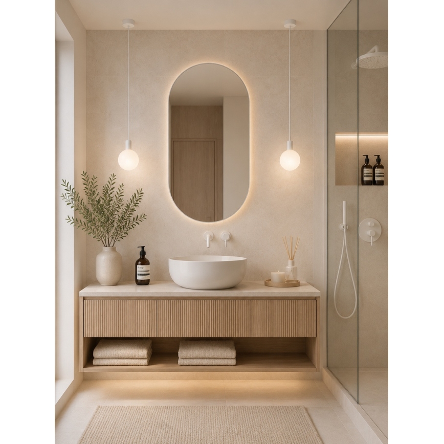 Argon 9004 - Buitenhanglamp aan kabel ORE 1xG9/6W/230V IP44 wit