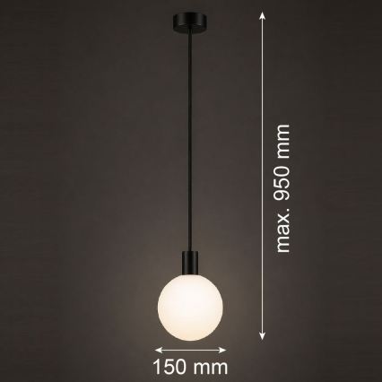 Argon 9005 - Buitenhanglamp aan snoer ORE 1xG9/6W/230V IP44 zwart