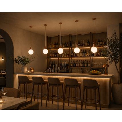 Argon 9006 - Buitenhanglamp aan kabel ORE 1xG9/6W/230V IP44 koperen