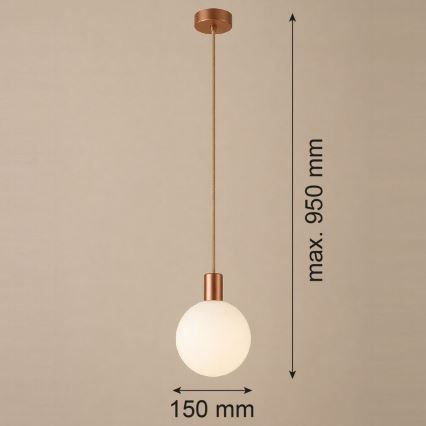 Argon 9006 - Buitenhanglamp aan kabel ORE 1xG9/6W/230V IP44 koperen