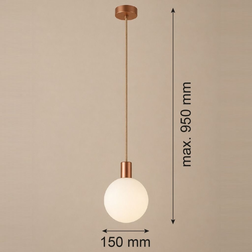 Argon 9006 - Buitenhanglamp aan kabel ORE 1xG9/6W/230V IP44 koperen