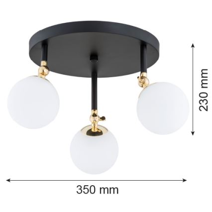 Argon - Badkamer hanglamp met vaste pendel LATINA 3x E14 / 40W / 230V IP44
