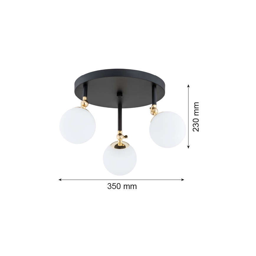 Argon - Badkamer hanglamp met vaste pendel LATINA 3x E14 / 40W / 230V IP44
