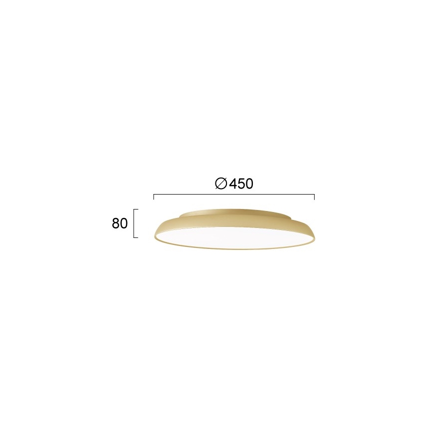 ART LED-plafondlamp 40W/230V, goudkleurig