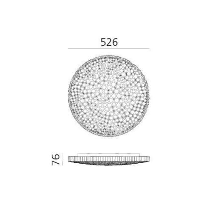 Artemide 0210010APP - Dimbare LED plafondlamp CALIPSO LED/50W/230V 3000K
