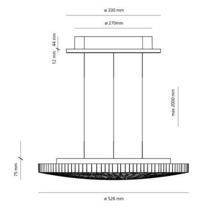 Artemide 0213010APP - Dimbare LED hanglamp aan een koord CALIPSO LED/50W/230V 3000K