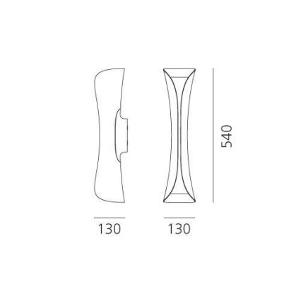 Artemide 1373020A - Wandlamp CADMO 2xGU10/10W/230V wit