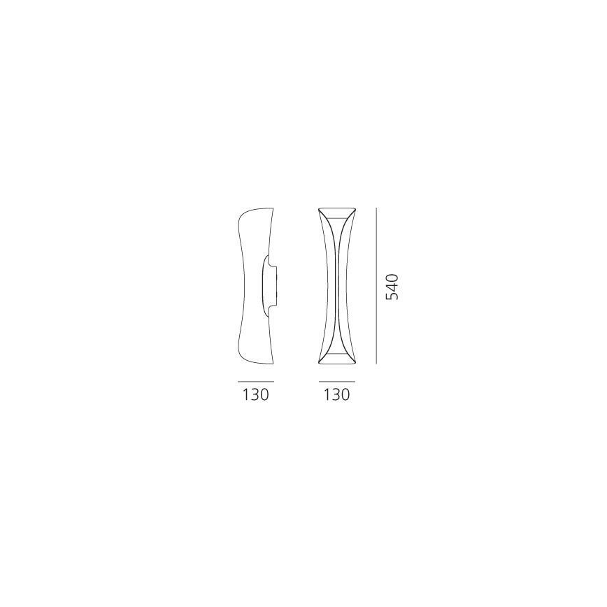 Artemide 1373020A - Wandlamp CADMO 2xGU10/10W/230V wit