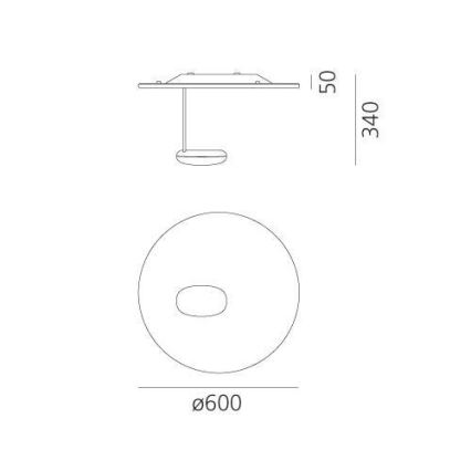 Artemide 1471110A - Dimbare LED plafondlamp DROPLET LED/29W/230V 3000K