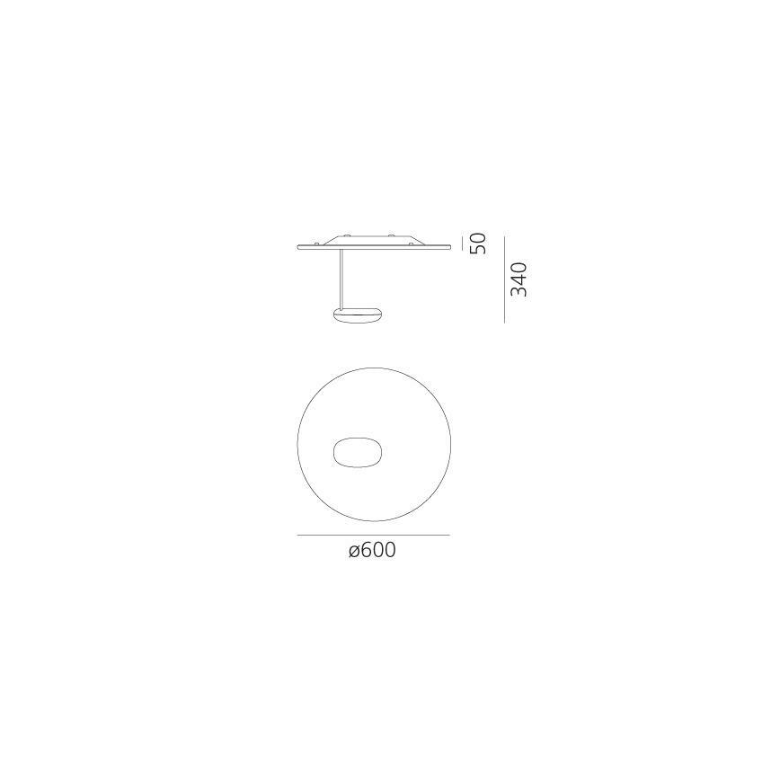 Artemide 1471110A - Dimbare LED plafondlamp DROPLET LED/29W/230V 3000K