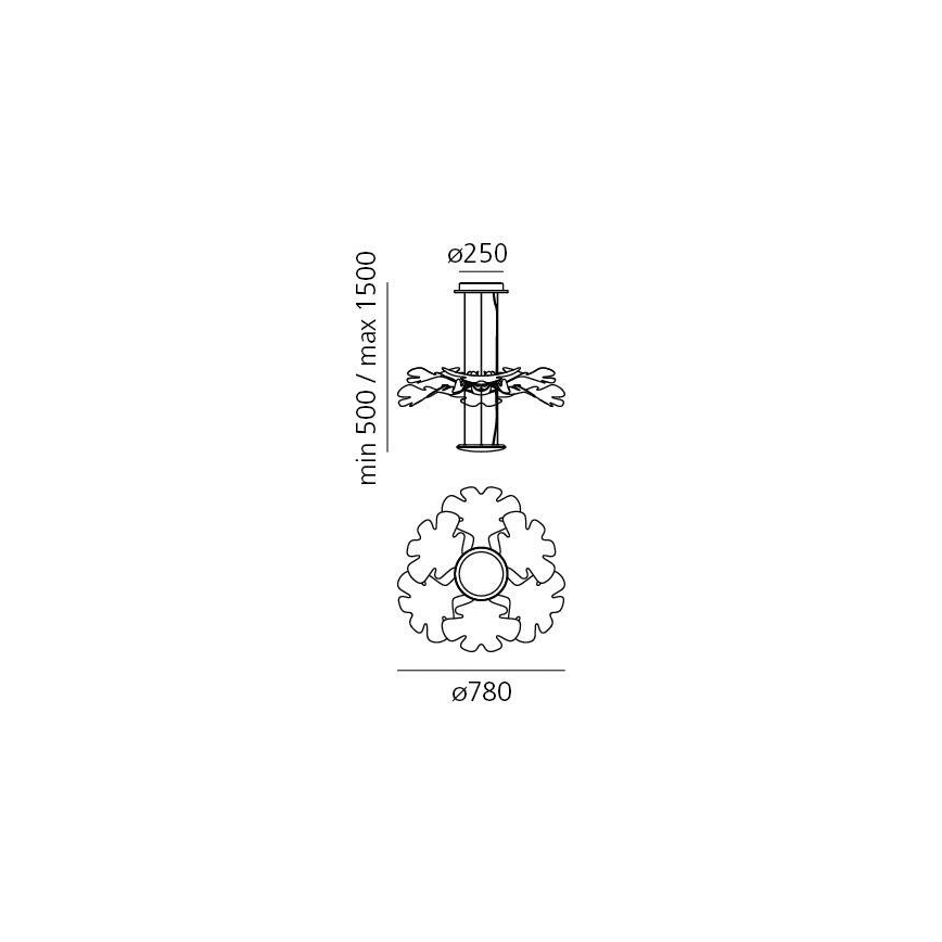 Artemide 1628010APP - Dimbare LED hanglamp aan een koord CHLOROPHILIA LED/44W/230V 3000K