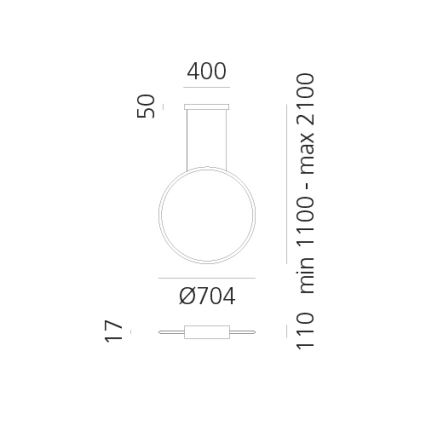 Artemide 1992230IN1APP - Dimbare LED hanglamp aan een koord DISCOVERY LED/42W/230V 2700K zwart