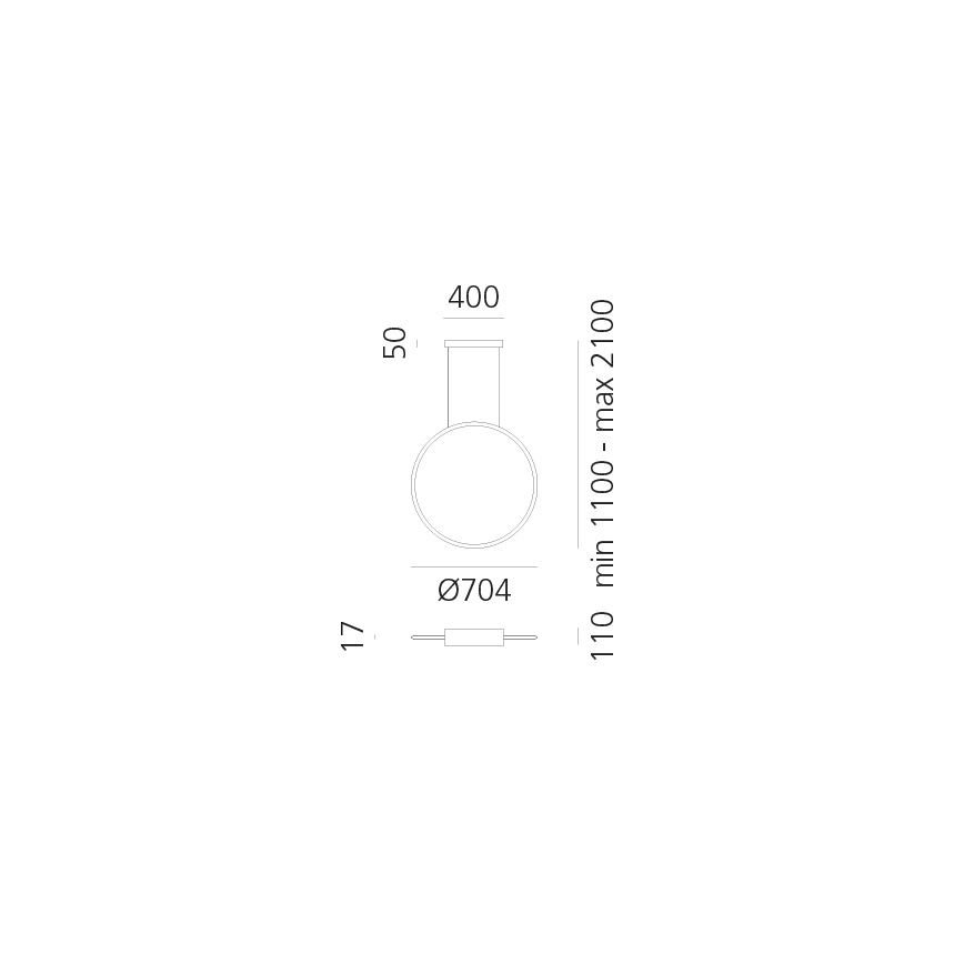 Artemide 1992230IN1APP - Dimbare LED hanglamp aan een koord DISCOVERY LED/42W/230V 2700K zwart