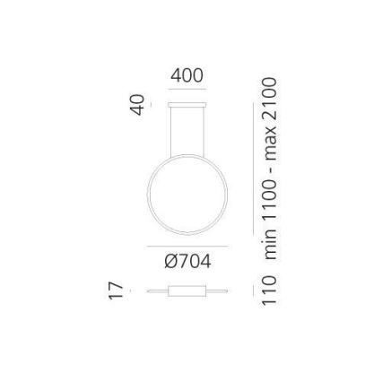Artemide 1992330APP - LED RGBW Dimbare hanglamp aan een koord DISCOVERY LED/42W/230V 2700-6500K zwart