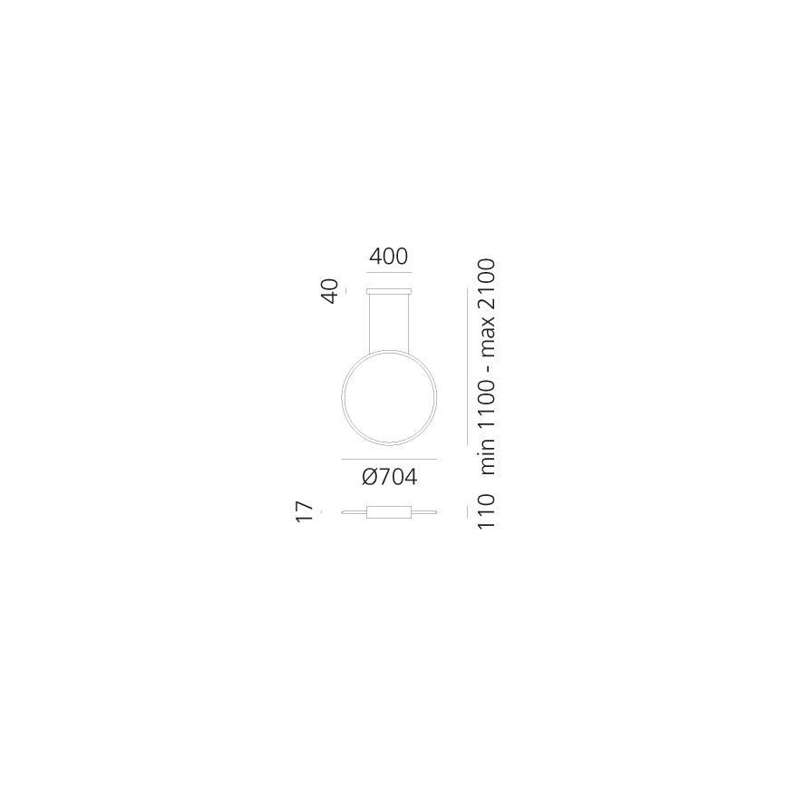 Artemide 1992330APP - LED RGBW Dimbare hanglamp aan een koord DISCOVERY LED/42W/230V 2700-6500K zwart
