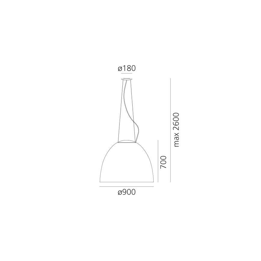 Artemide A242900 - Hanglamp aan een koord NUR 2xR7s/11W/230V antraciet