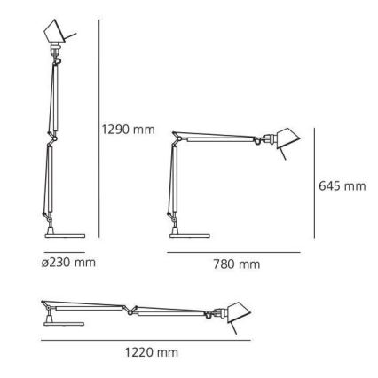 Artemide AR A001000+AR A004030 KOMPLET - Tafellamp TOLOMEO 1xE27/70W/230V