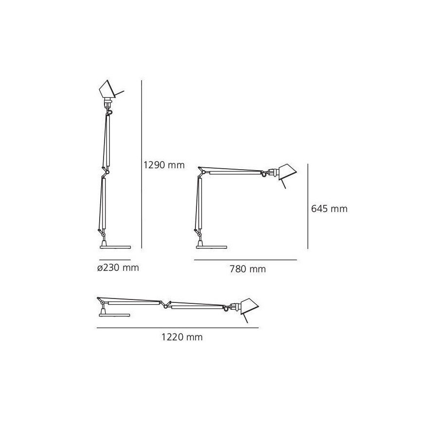 Artemide AR A004420+AR A005320 KOMPLET - Tafellamp TOLOMEO 1xE27/70W/230V