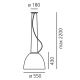 Artemide AR A242100 - Hanglamp aan koord NUR 1xE27/205W/230V