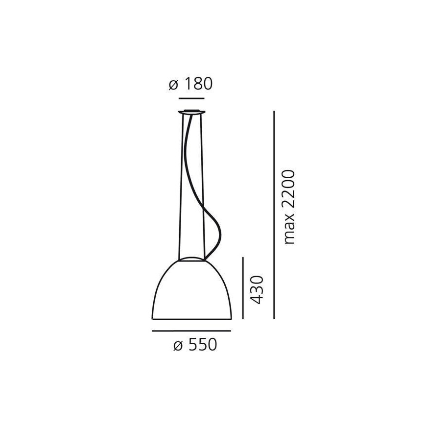 Artemide AR A242100 - Hanglamp aan koord NUR 1xE27/205W/230V