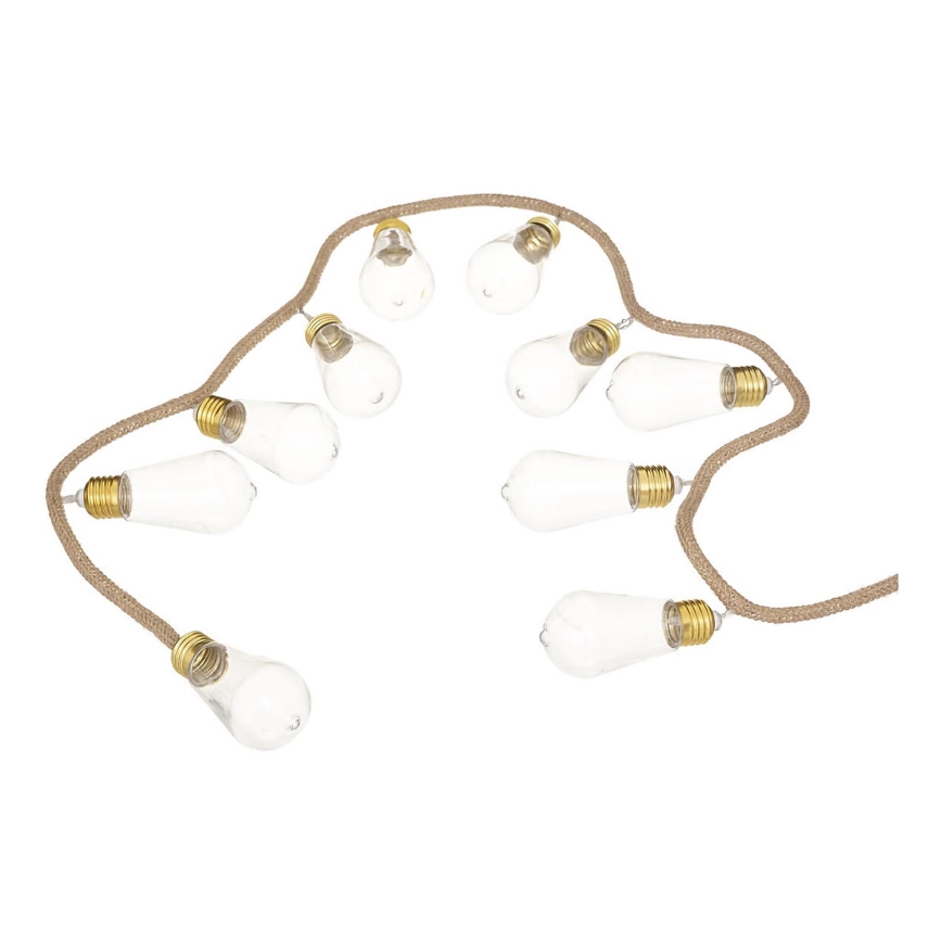 Atmosphera - Decoratieve LED ketting SLINGER 10xLED/2xAA 1,65m warm wit