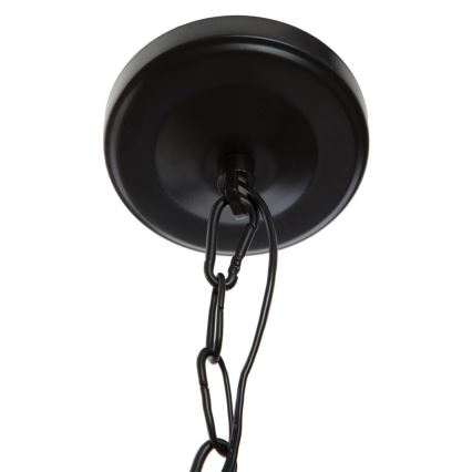 Atmosphera - Hanglamp aan een ketting BASALT 1xE27/25W/230V zwart