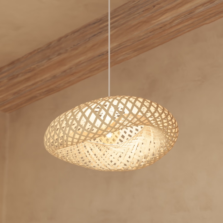 Atmosphera - Hanglamp aan een koord BEDDY 1xE27/40W/230V bamboe