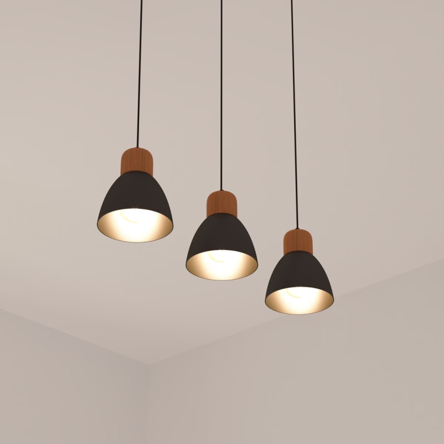 Atmosphera - Hanglamp aan een koord DESY 1xE27/40W/230V grenen
