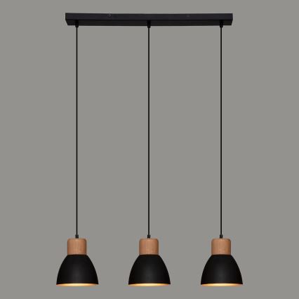 Atmosphera - Hanglamp aan een koord DESY 1xE27/40W/230V grenen