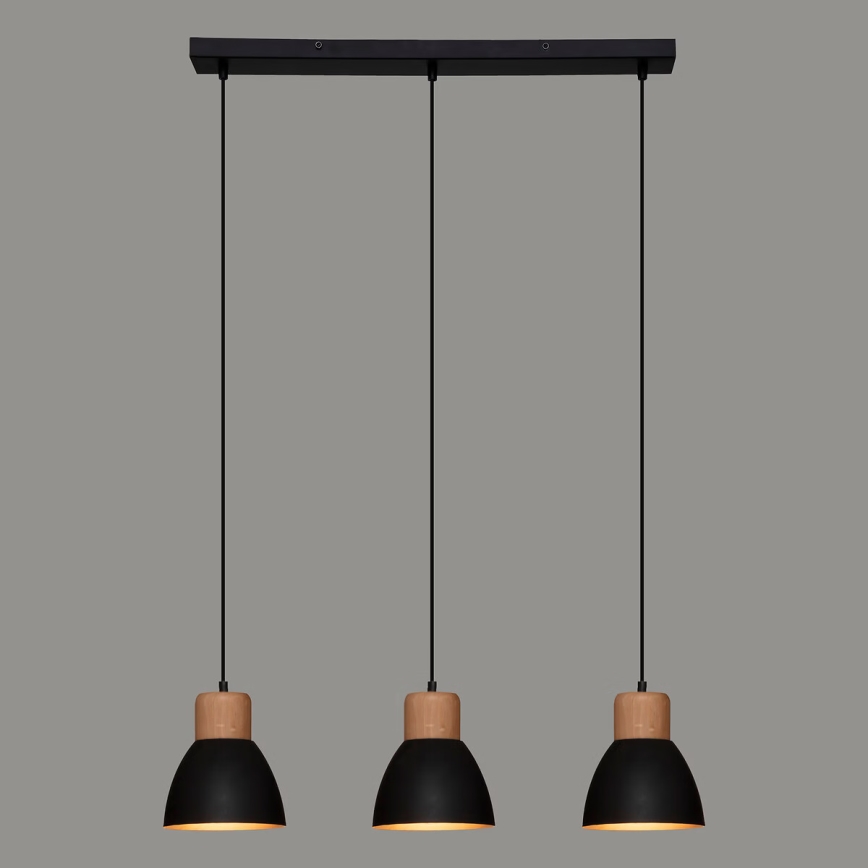 Atmosphera - Hanglamp aan een koord DESY 1xE27/40W/230V grenen