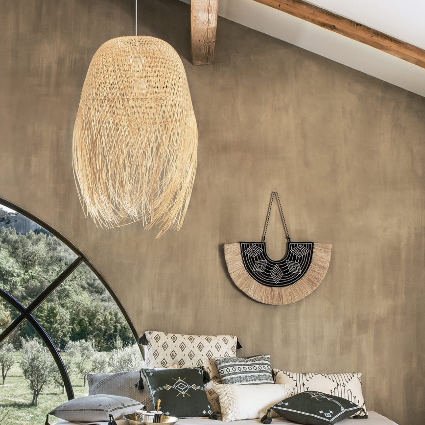 Atmosphera - Hanglamp aan een koord ELIS 1xE27/40W/230V bamboe