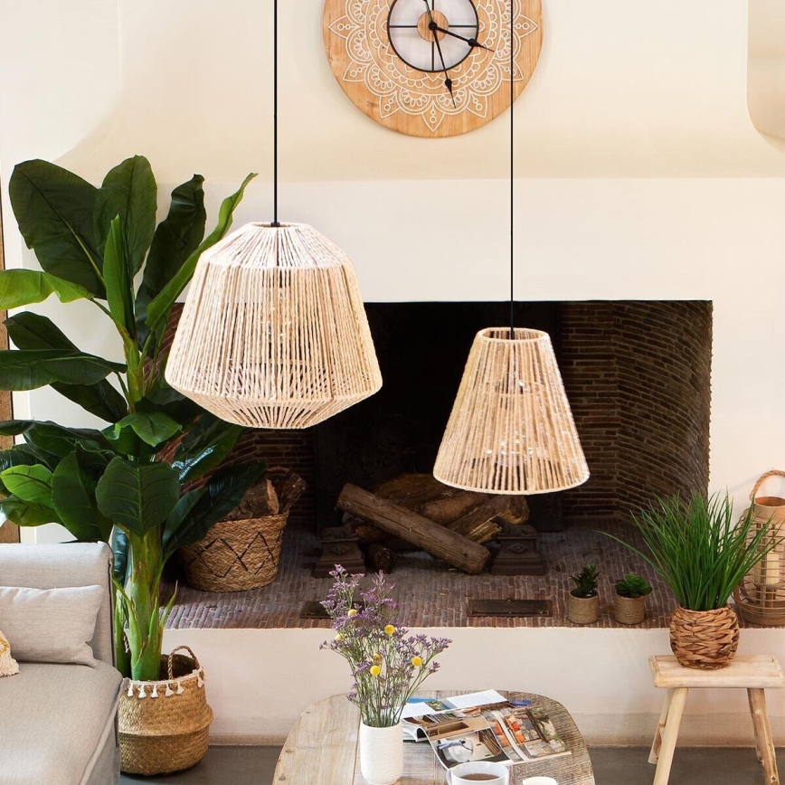 Atmosphera - Hanglamp aan een koord GIADA 1xE27/40W/230V jute