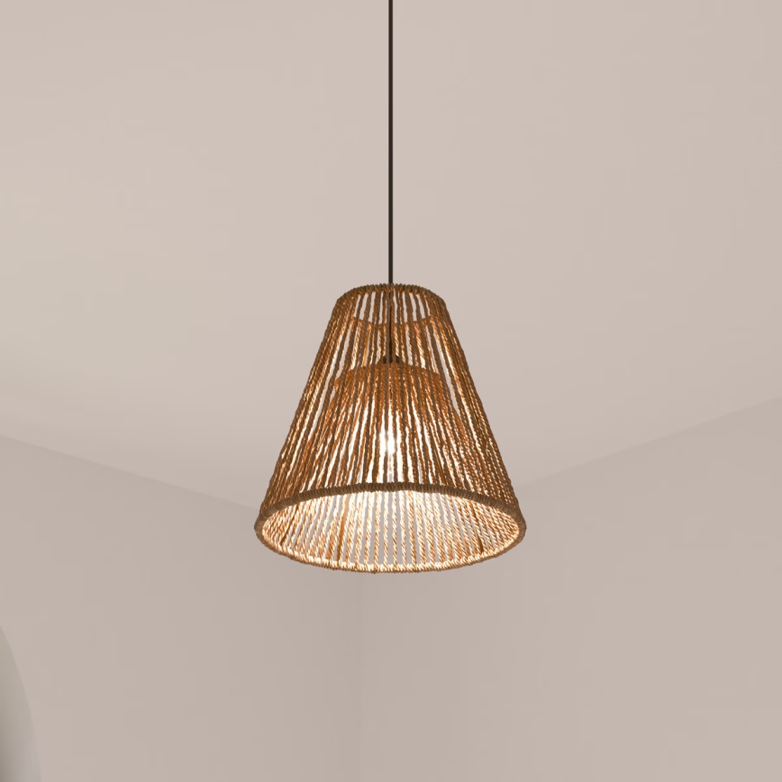 Atmosphera - Hanglamp aan een koord GIADA 1xE27/40W/230V jute