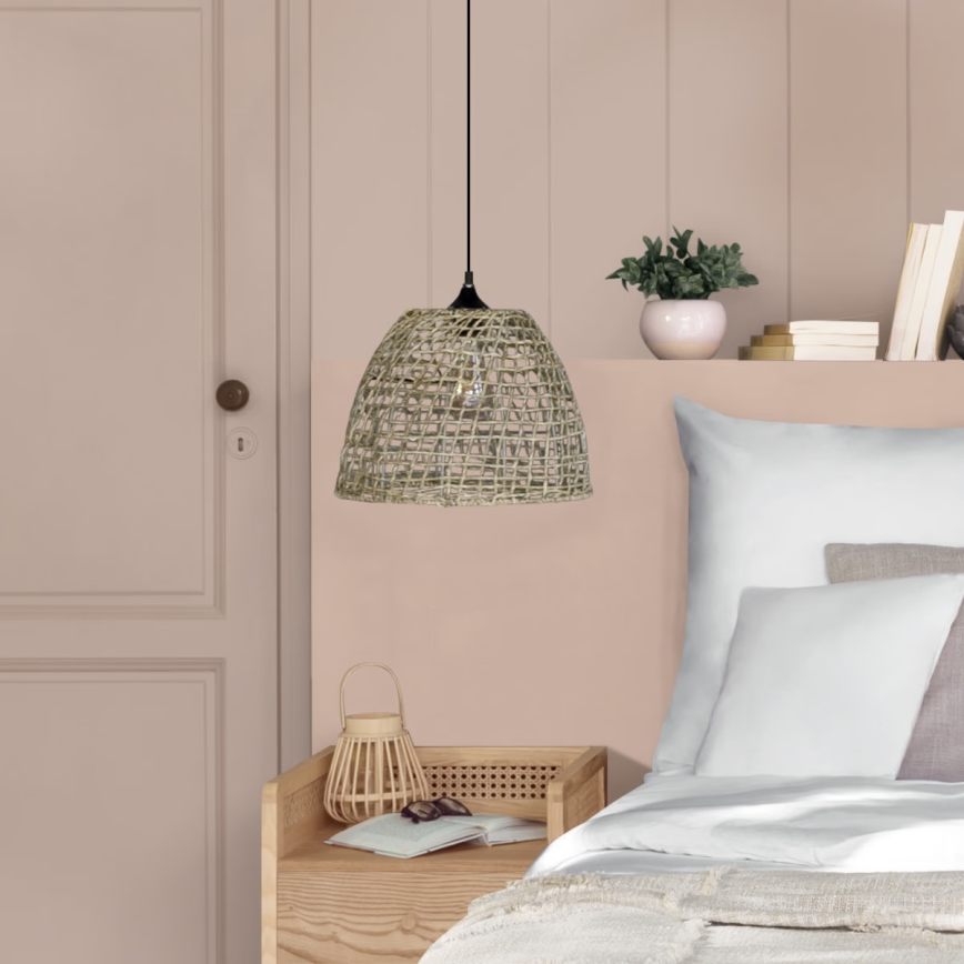 Atmosphera - Hanglamp aan een koord JADA 1xE27/40W/230V rotan