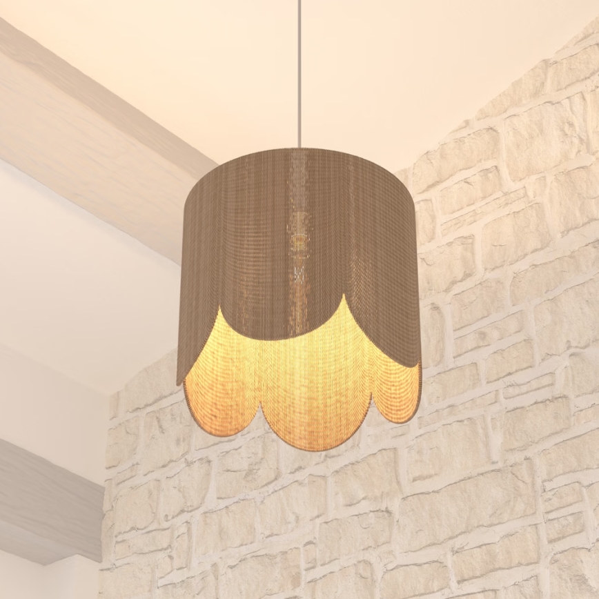 Atmosphera - Hanglamp aan een koord JANICE 1xE27/40W/230V jute