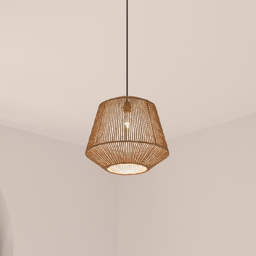 Atmosphera - Hanglamp aan een koord JILY 1xE27/40W/230V jute beige