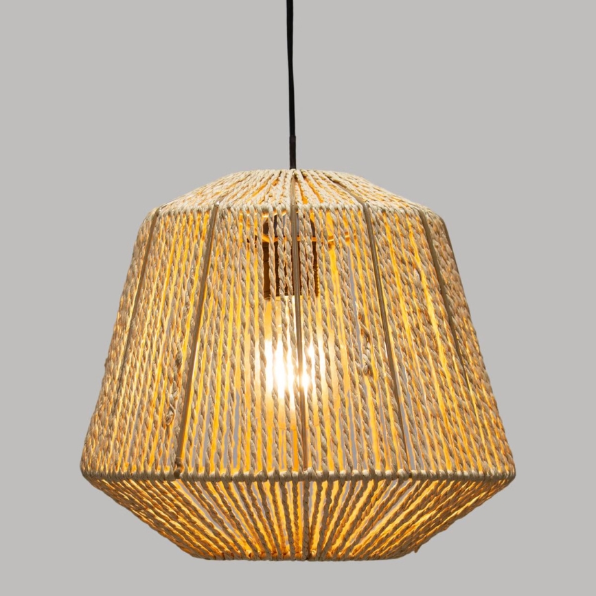 Atmosphera - Hanglamp aan een koord JILY 1xE27/40W/230V jute beige