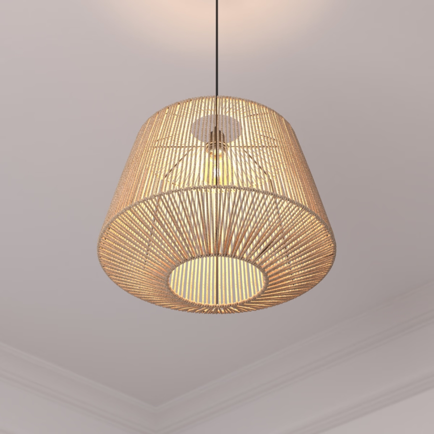 Atmosphera - Hanglamp aan een koord JILY 1xE27/40W/230V jute