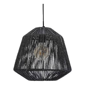 Atmosphera - Hanglamp aan een koord JILY 1xE27/40W/230V jute zwart